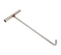 Alipis Crochet d'extraction de regard en acier inoxydable - Outil de levage de drain robuste de 15 pouces - Lève-couvercle de puits en forme de T pour garage, porte à enroulement, égout