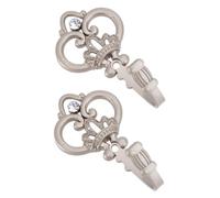 Alipis Crochet Muraux Couronne Alliage Zinc Simples pour Rideaux Support Décoratif Polyvalent pour Salon et Chambre Argentées