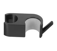 Alipis Crochet Suspendre pour Tube Perforation Pince Coulissante Réglable en ABS Chromé Noir Support de Douchette Pratique pour Barre Accessoires Salle de Bain