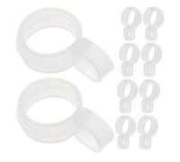 Alipis Crochets Coupe-Vent en Plastique 20 Pièces pour Tringle à Vêtements, Boucle de Fixation Réutilisable, Adaptés à Différents Types de Cintres, Usage Domestique