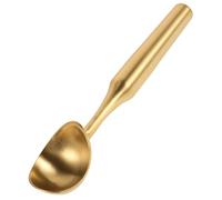 Alipis Cuillère à Glace Acier Inoxydable Dorée Cuillère Melon Antiadhésive avec Long Manche Scoop Multi Usage pour Fruits et Biscuits Outil été Indispensable