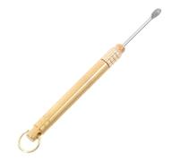 Alipis Cuillère à Oreille Portable en Acier Inoxydable, Nettoyage | Connexion Rotative, Peut Se Fixer en Extension, Porte-clés Inclus, Finition Lisse et Bout Texturé Couleur Aléatoire