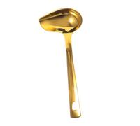 Alipis Cuillère à Sauce Inoxydable avec Bec Verseur Louche Pratique pour Sauces et Jus Ustensile de Cuisine et Facile à Nettoyer Dorée