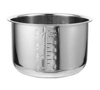 Alipis Cuve Intérieure pour Cuiseur à Riz 4l Acier Inoxydable Épaisse Revêtement en Acier Inoxydable Pot Robuste pour Remplacement Usage Domestique Hôtel Dortoir