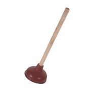 Alipis Déboucheur WC Robuste avec Ventouse Puissante et Manche Bois Déboucheur Salle de Bain Portable pour Canalisations et Toilettes Bloquées Outil Pratique et Rouge