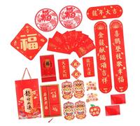 Alipis Décoration Couplets an Chinois Dragon Soie Magnétique avec Calendrier Cadeau Festif pour Maison et Fête Printemps