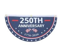 Alipis Décoration suspendue fanions 250e anniversaire États- 1776-2026 - Polyester résistant avec bords épais - Bannière pour fête du 4 juillet et Memorial Day - Utilisation