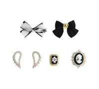 Alipis Décorations pour Ongles Accessoires Nail Art Faciles à Utiliser Nœud 3d en Alliage 6 Pièces Plusieurs styles pour Créer de Belles Manucures DIY Plusieurs styles