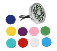 Alipis Diffuseur Aromathérapie Voiture Clip Acier Inoxydable Ventilation Auto Décorative avec Recharges Colorées Parfum Ambiance pour Voiture