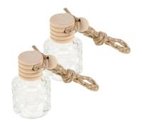 Alipis Diffuseur de Parfum Suspendu Décoratif et Pratique pour Voiture 2pcs en Verre pour Aromathérapie en Voiture, Maison et Bureau