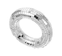 Alipis Disco Miroir Verre à Suspendre et Coller Décoration Rotative pour Sapin de Noël et Soirées DJ Argenté Élégante et Polyvalente