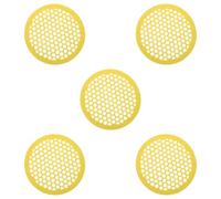 Alipis Distributeur d'eau Flottant Jaune pour Pollinisateurs et Insectes Volants, Plateforme Microporeuse en Eva, Surface D'atterrissage Solide, Lot de 5 pour Bords D'étang et Pots