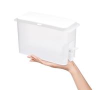 Alipis Distributeur lessive liquide ÉTanche RéCipient Rechargeable PP 3,5 L avec robinet d'eau pour usage quotidien blanc