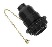 Alipis Douille de Lampe E27 Noire avec Interrupteur à Tirette Support en Bakélite Accessoire de Lampe et Lampadaire Remplacement Pratique pour Éclairage Intérieur