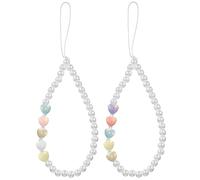 Alipis Dragonne Fabrication Fine Portable Téléphone 2 Pièces pour Pendentif Cœur Perlé en Plastique et Résine Facile à Porter pour Femme en Fête ou Anniversaire