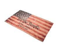 Alipis Drapeau Commémoratif en Polyester Beige 4 Juillet Patriotique avec Œillets Renforcés, Décoration Extérieure pour Fête Nationale et Centre de Table