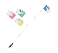Alipis Drapeau de Vélo Blanc avec Mât Réglable en Fer et Tissu, Fantôme Cartoon Mignon et Étanche, pour Garçon et Filles en Cyclisme Extérieur et Quartiers