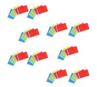 Alipis Drapeaux à main 50pcs Petits Drapeaux à Main Résistants à Usure en Polyester Cinq Couleurs pour Agiter des Drapeaux en Célébrations et Événements