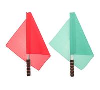 Alipis Drapeaux D'arbitre de Football Coupe du Monde Légers en Polyester et Métal, Faciles à Transporter 2 Pièces pour Arbitrage et Entraînement Sportif