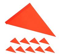 Alipis Drapeaux de Sécurité Triangulaires Légers et Faciles à Remplacer Orange 10 Pièces en PVC pour Poussettes et Trottinettes pour Parcs et Rues