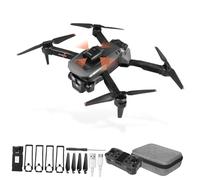 Alipis Drone Quadricoptère Pliable avec 3 Caméras Hd, Double Batteries 1800Mah 3,7V, Objectif Électrique 150°, pour Adultes