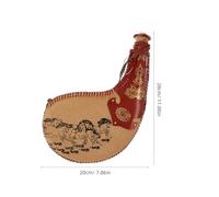 Alipis Eau Cuir Ancien Bota Bag Portable Étanche avec Bandoulière pour Vin et Liquide de Poche Léger pour Camping Randonnée Chasse