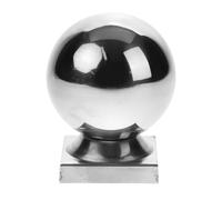 Alipis Embout de Poteau Carré 50 Mm en Acier Inoxydable 304, Boule Décorative pour Rambarde D’escalier et Garde-corps, Accessoires pour Mât de Drapeau, Embouts Extérieurs pour Portail