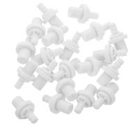 Alipis Embouts de Manche pour Brosse de Toilette 20 Pcs, Connecteur en Spirale Autobloquant en Pp Blanc 15-16 Mm, Accessoire de Remplacement pour Brosse Wc, Porte-brosse Salle de Bain,