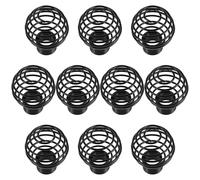 Alipis Embouts pour Tringle à Rideaux en Fer Noir Finition Métallique Élégante Structure à Ressort 10 Pièces Modernes Adaptés pour Tringles de Placard et Salons Modernes