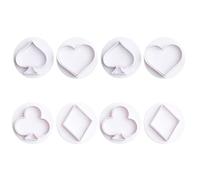 Alipis Emporte-pièces Forme Cartes à Jouer pour Décoration de Gâteaux Outil de Gaufrage Sûr en Plastique Ensemble de 8 pour Pâtisserie et