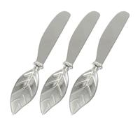 Alipis Ensemble 3 Pièces Couteaux à Beurre Multifonctions Feuilles, Alliage de Zinc, Spatules à Confiture et Fromage Pratiques, Ustensiles Cuisine pour Apéritif et Pâtisserie