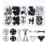 Alipis Ensemble de 100 Agrafes et Crochets en Métal Bicolores pour Couture Boutons-Pression en Laiton pour Décoration de Vêtements Accessoires de Couture Pratiques pour Costumes