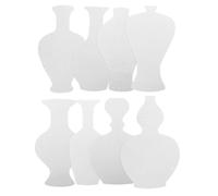 Alipis Ensemble de 16 Pochoirs pour Garçon et Filles Motifs Vases et Fleurs Chinoises Carton Épais pour Peinture et Dessin Kit de Bricolage Créatif Activité Manuelle Éducative pour