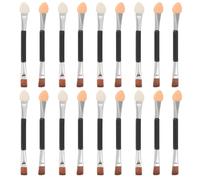 Alipis Ensemble de 30 pinceaux de maquillage : pinceaux à paupières argentés à double embout avec tube en aluminium - applicateur biseauté pour sourcils et paupières (femme)