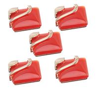 Alipis Ensemble de 5 Boutons Métalliques pour Manteau en Alliage avec Pierre Synthétique, Diamètre 24 Mm, Rouge, sans Coupure du Fil, Doux Main, pour Manteaux en Laine