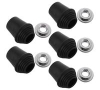 Alipis Ensemble De 5 Embouts en Caoutchouc Noirs, Éperons de Grosse Caisse