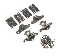 Alipis Ensemble de 6 Pièces Loquets et Charnières pour Boîte en Bois Moraillon Antique Vintage Charnière de Boîte Ancienne Bricolage et Décoration