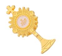 Alipis Épingle de Calice de Communion Design Contemporain Unique en Alliage de Zinc Doré, Insigne Catholique Polyvalent pour Occasions Spéciales