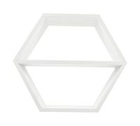 Alipis Étagère Murale Hexagonale Bois Petite Blanche avec Séparateur Support de Rangement Polyvalent et Décoratif pour Salon et Salle de Bain