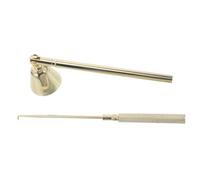 Alipis Éteignoir à Bougie Rétro Doré en Acier Inoxydable, Long Manche | Outil, Cloche et Plongeur de Mèche, pour Bougies Chauffe-plat et Bocaux, Cérémonies