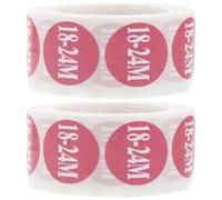 Alipis Étiquettes Autocollantes de Taille pour Vêtements Bébé 18-24 Mois, Format Papier Rond, 2 Rouleaux de 500 Pièces, Adhésif Pratique pour Boutiques et Retails