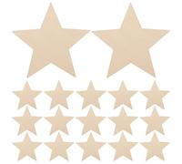 Alipis Étoiles en Bois Artisanales 30 Pcs, Pièces Non Finies 10 Cm pour DIY Peinture et Décoration Festive, Ornements Rustiques pour Loisirs Créatifs, Art Mural et Décoration Noël