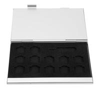 Alipis Étui de Protection pour Cartes Sim en Aluminium 304 Léger et Résistant, Boîte de Rangement Mousse, Porte-Cartes Mémoire Compact pour Téléphone Portable et Voyage