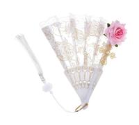 Alipis Éventail À Main Vintage en Dentelle Accessoire De Cosplay Pliable Élégant Décoratif pour Événements