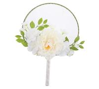 Alipis Éventail Chinois Rond Classique avec Pompons Élégants pour Mariage et Décoration Accessoire Main pour Spectacles et Cérémonies