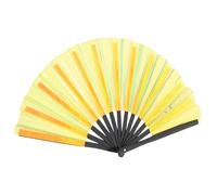 Alipis Éventail Pliable Rond À Main Style avec Lumières LED Grand Éventail Pliable pour Femme Style Rétro Chinois pour Usage Décoratif