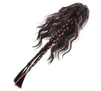 Alipis Extension De Queue De Cheval Tressée à Clip Demi-queue Couleur Marron Noir Mèches Roses Pour Femmes Et Filles Style Coiffure Quotidienne