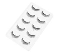 Alipis Faux Cils Naturels en Fibre Noire, 5 Paires, Cils Frisés Adaptés Usage Quotidien Look Naturel et Élégant Fêtes