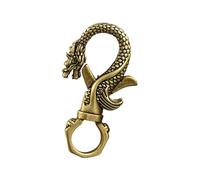 Alipis Fermoir Laiton pour Porte-clés Dragon et Phoenix Mécanisme Déclencheur Robuste Anneau Trousseau Résistant pour Sac et Clés