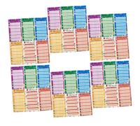 Alipis Feuilles de Budget Perforées 6 Trous 36 Feuilles Papier en 6 Couleurs Suivi des Dépenses et Planification de Trésorerie Fournitures de Bureau à Domicile pour Gestion